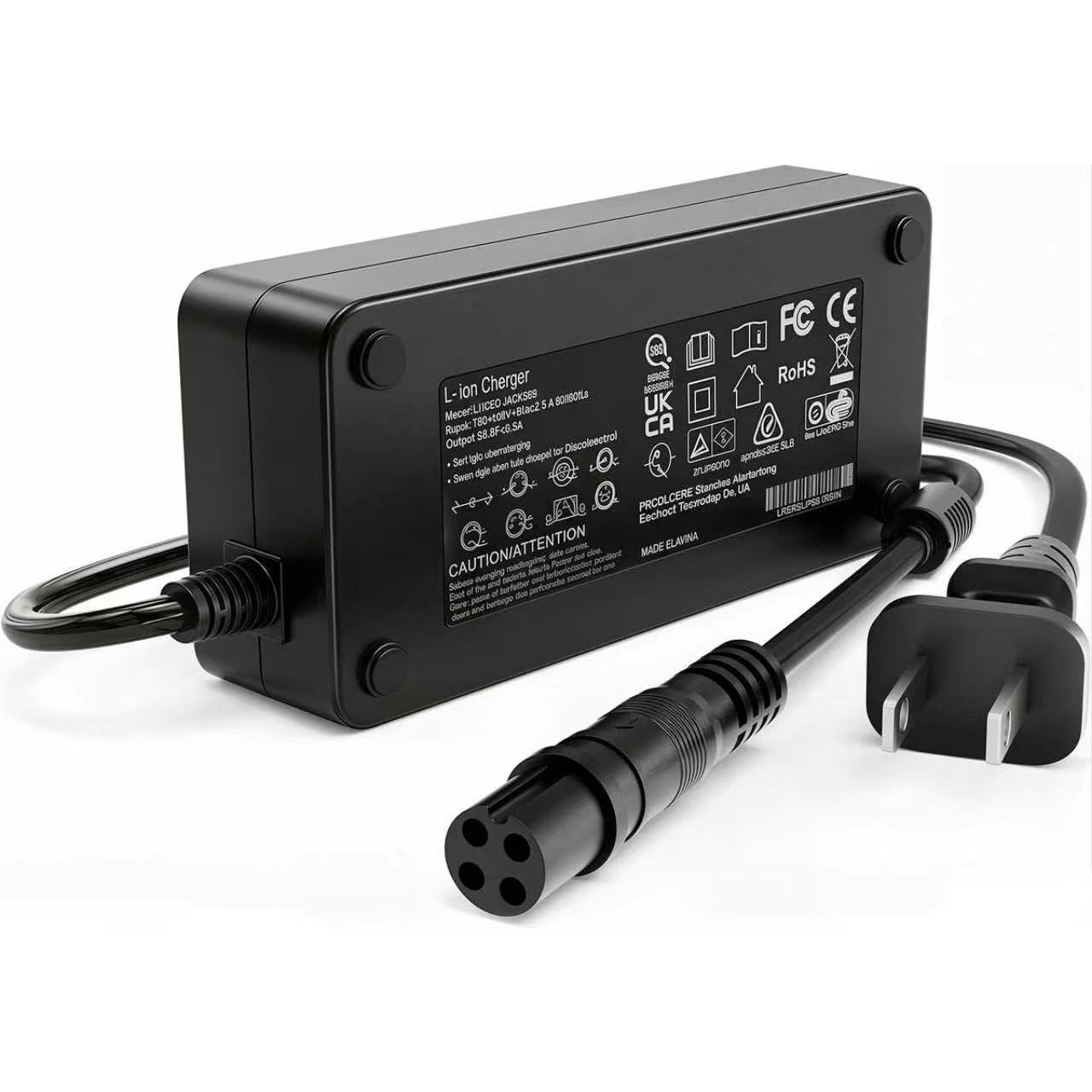 63V Segway Ninebot Charger – 4-Pin Charger for Ninebot S, Mini Pro, Mini Lite, L8, One A1, One S2, S-Max, GoKart Kit & GoKart Pro
