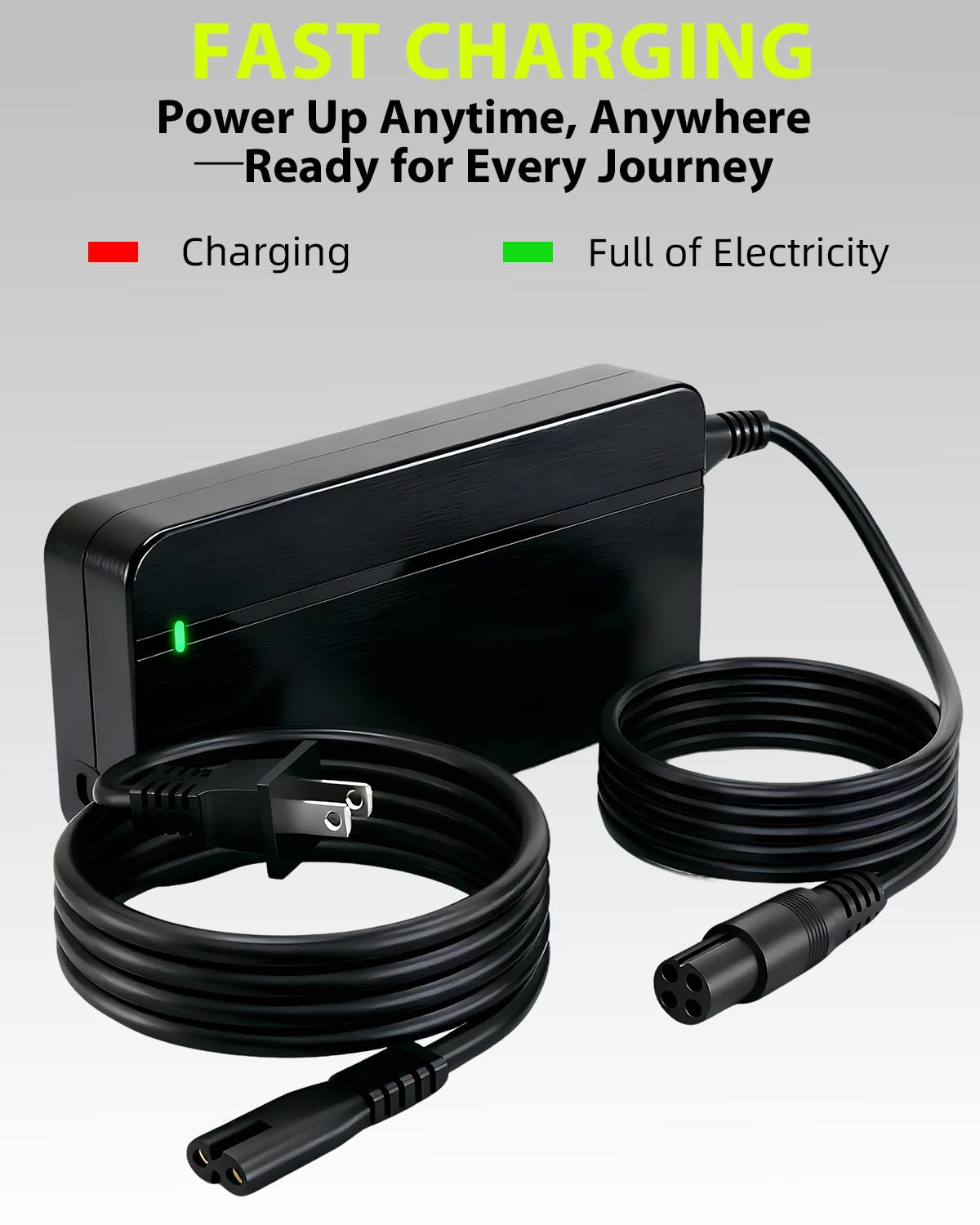 63V Segway Ninebot Charger – 4-Pin Charger for Ninebot S, Mini Pro, Mini Lite, L8, One A1, One S2, S-Max, GoKart Kit & GoKart Pro