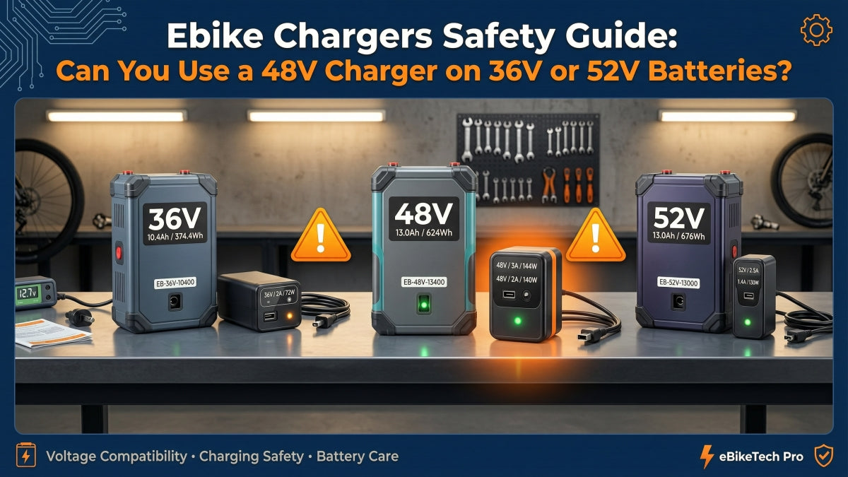 Can I Use a 48V Charger on 36V or 52V E-Bike Batteries? Ebike Chargers Safety Guide