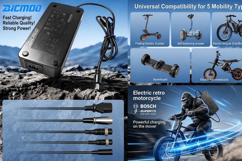 Bosch E-Bike Charger 42V 2A — Smart Charging, Ride with Peace of Mind