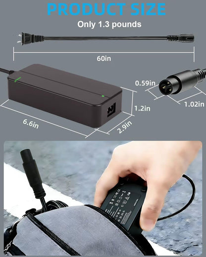 54.6V 2A Fast Charger for Super73 E-Bikes | 48V Lithium Battery Adapter