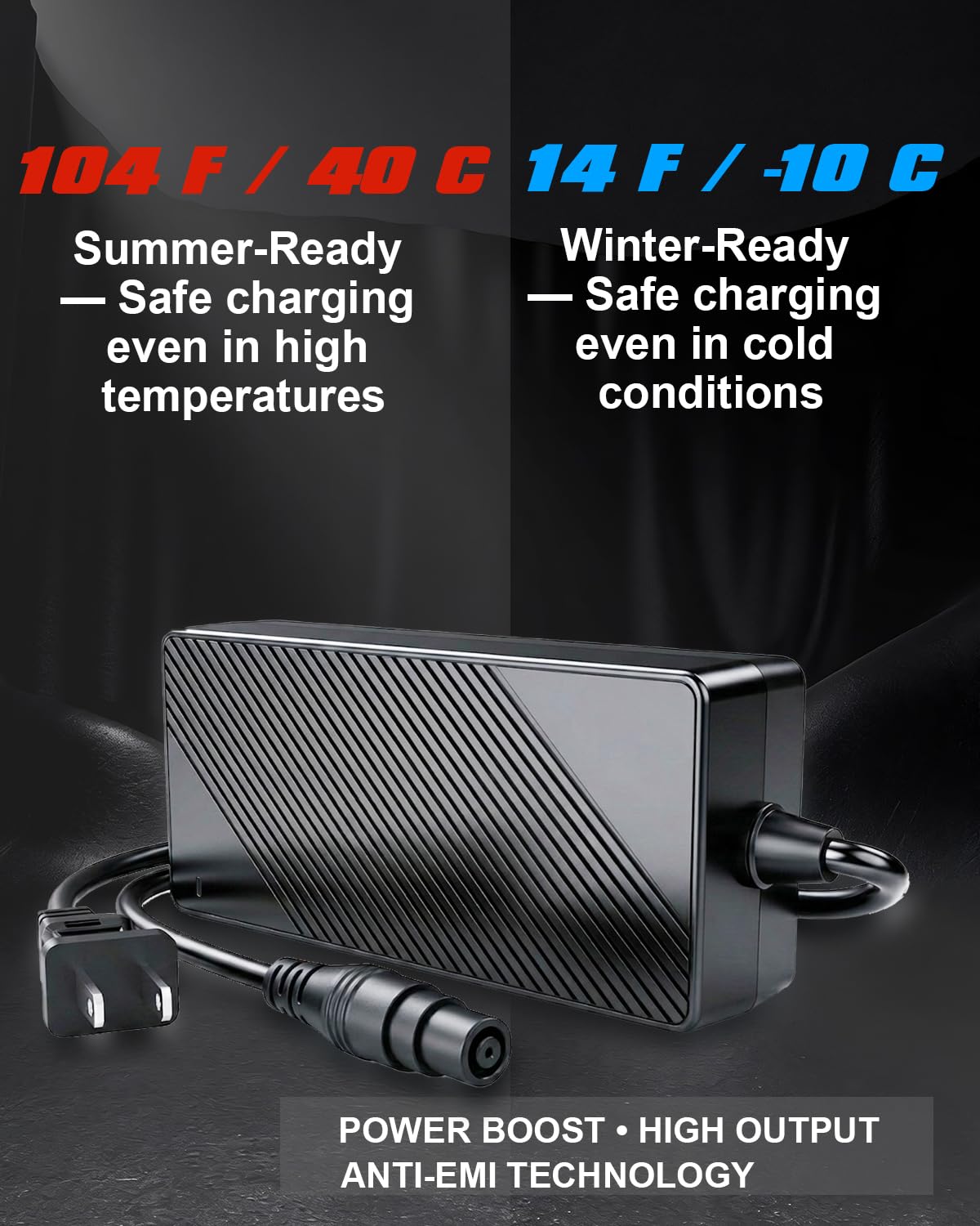 53.6V 3.9A Segway Ninebot MAX G3 Charger – Fast Charger for G3, F3, F3 Pro, GT3 & ZT3 Pro 48V Li-ion Battery
