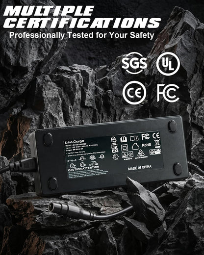 53.6V 3.9A Segway Ninebot MAX G3 Charger – Fast Charger for G3, F3, F3 Pro, GT3 & ZT3 Pro 48V Li-ion Battery